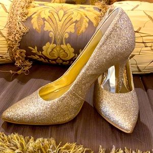 GIANNi BINI Royal Gold Dust Heels